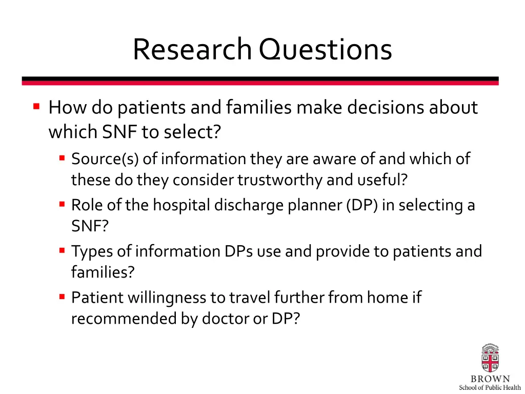 research questions