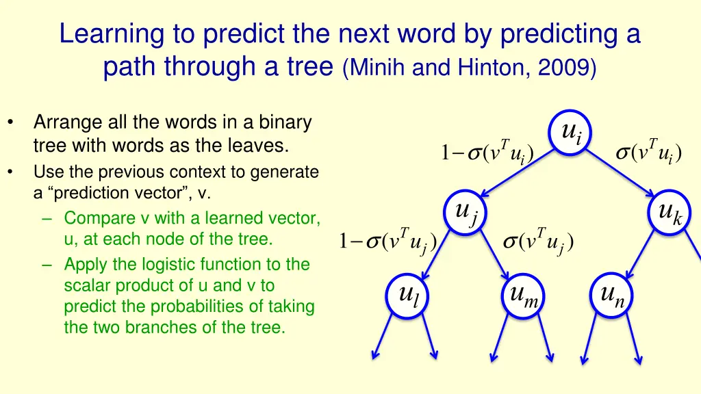 learning to predict the next word by predicting