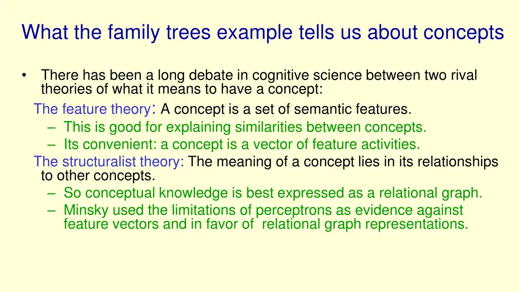 what the family trees example tells us about