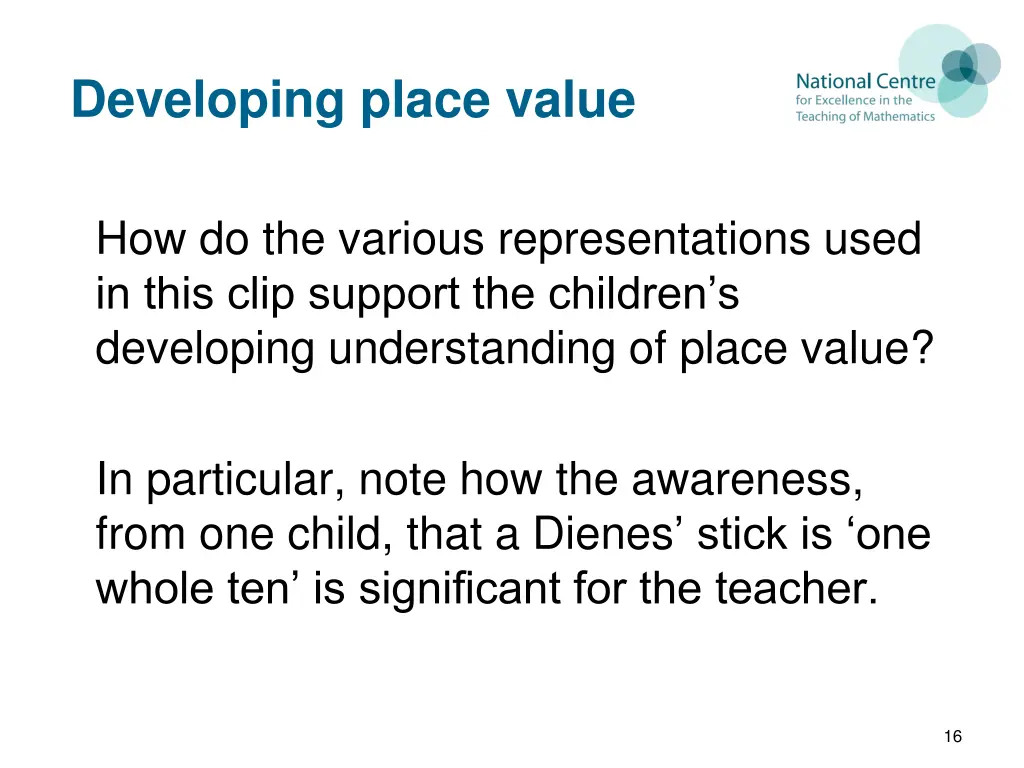 developing place value