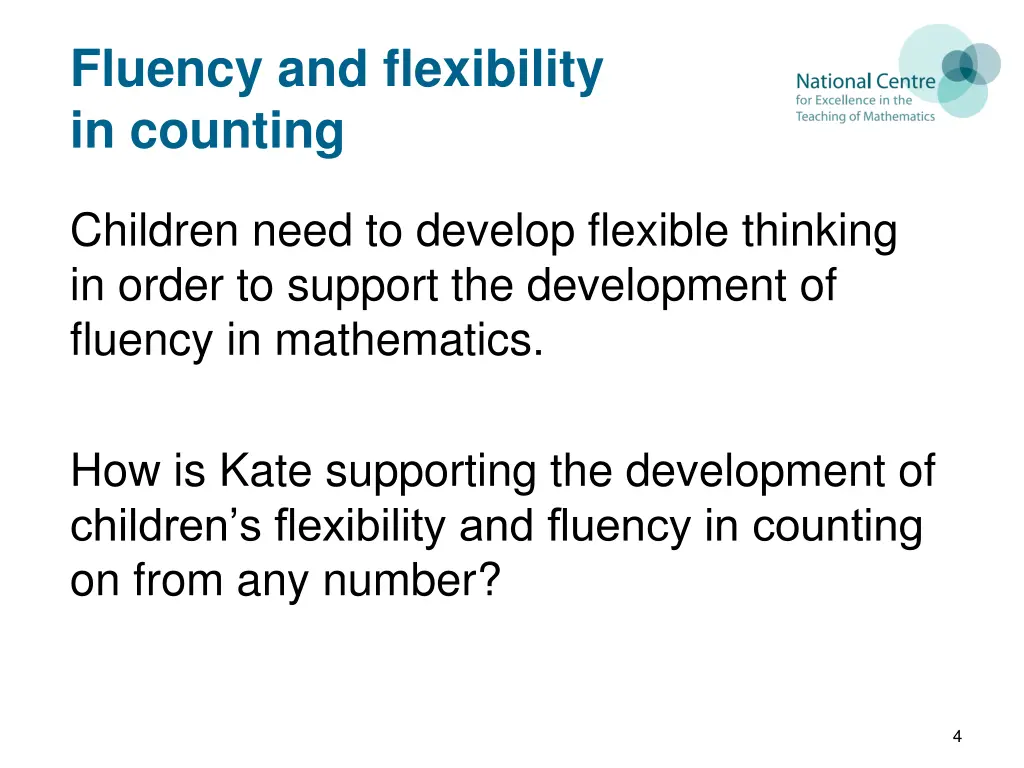 fluency and flexibility in counting