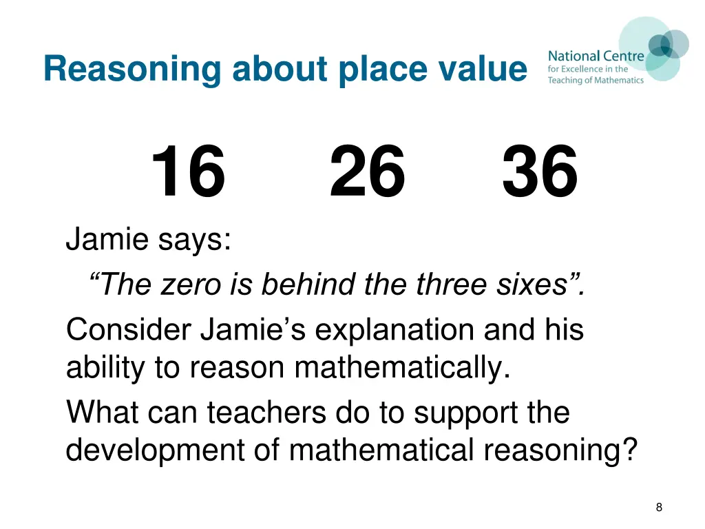 reasoning about place value