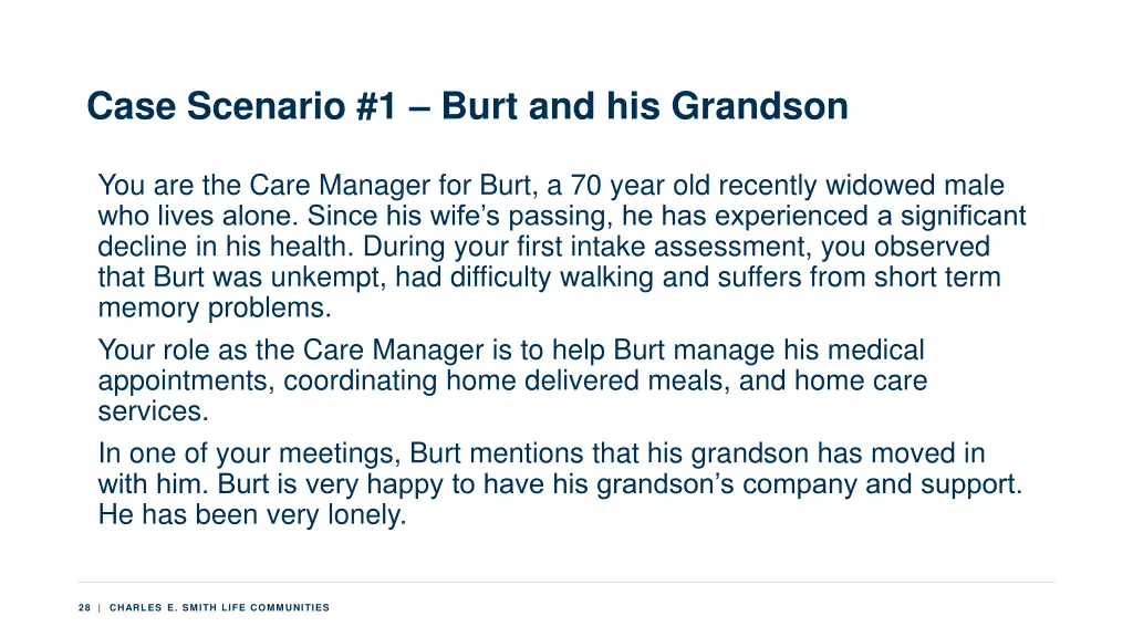 case scenario 1 burt and his grandson