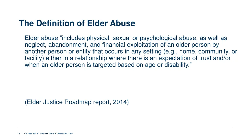 the definition of elder abuse