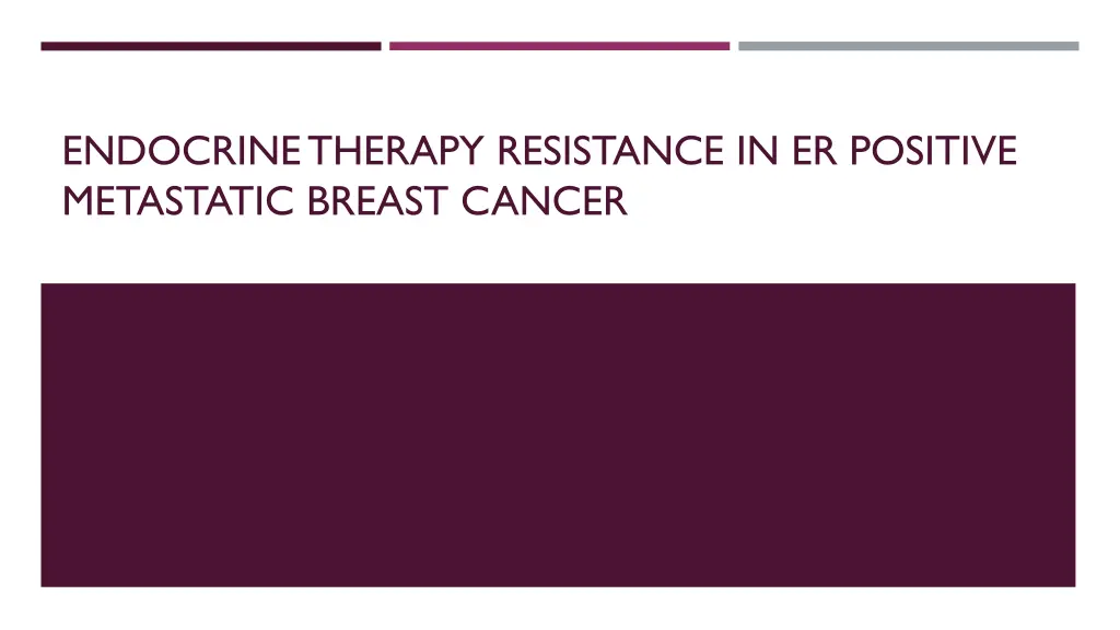 endocrine therapy resistance in er positive