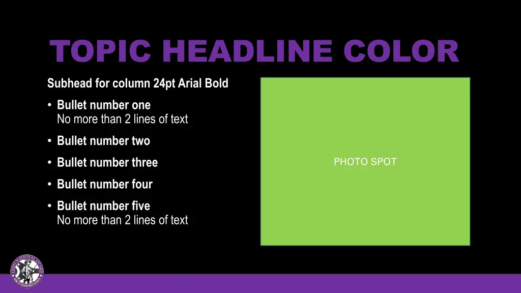 topic headline color subhead for column 24pt 1