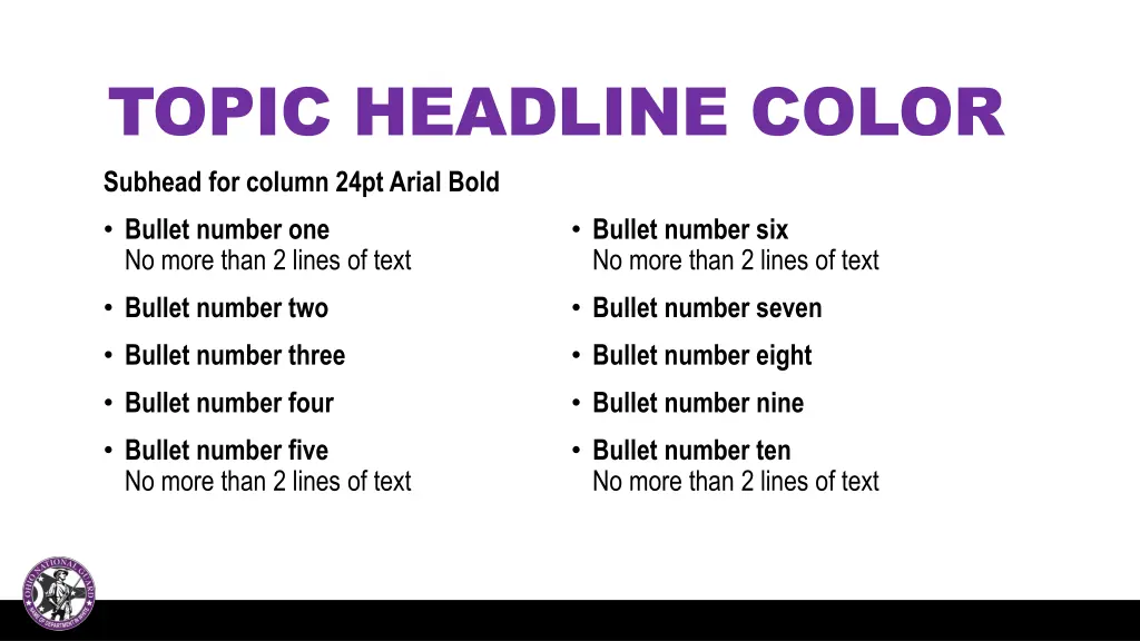 topic headline color subhead for column 24pt 3