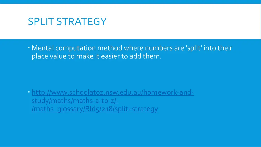 split strategy