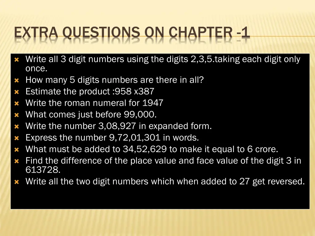 extra questions on chapter 1