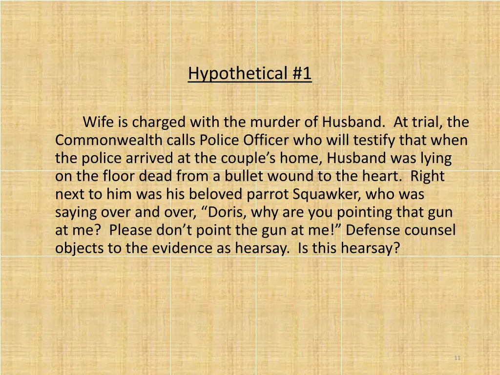 hypothetical 1