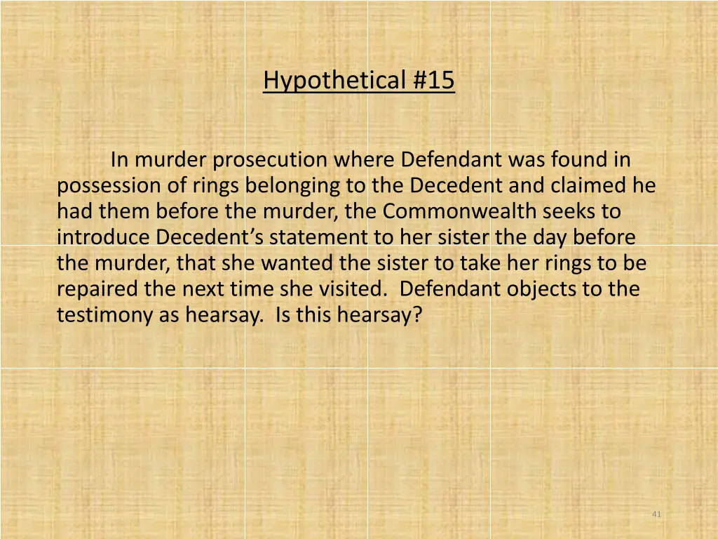 hypothetical 15