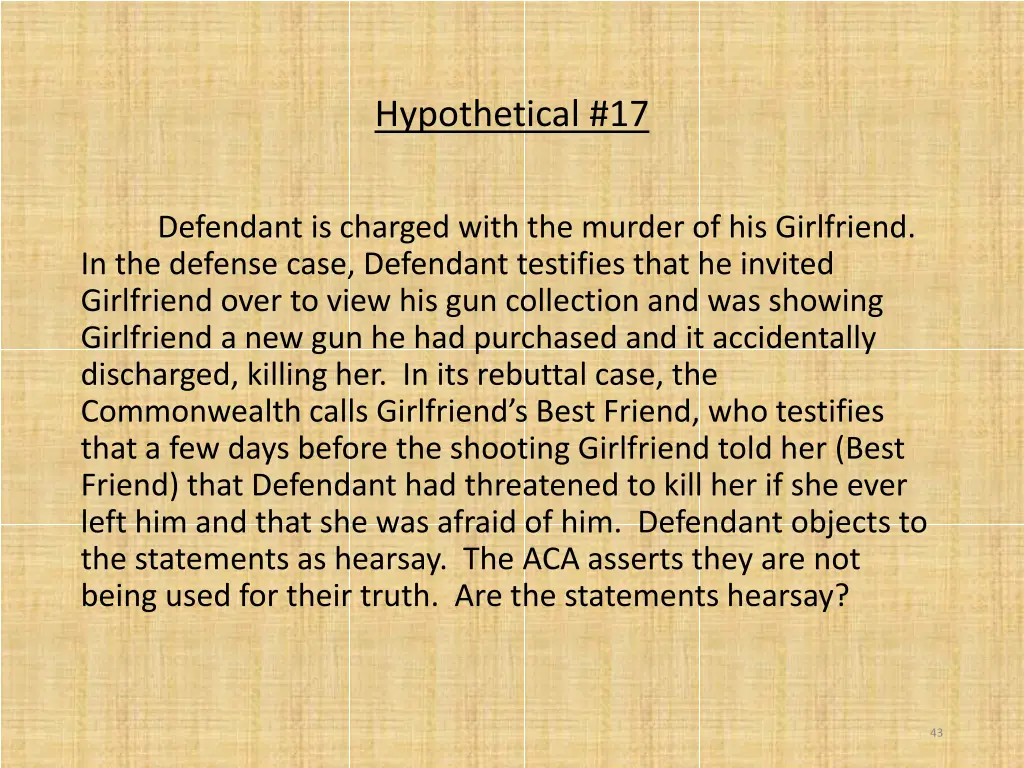 hypothetical 17