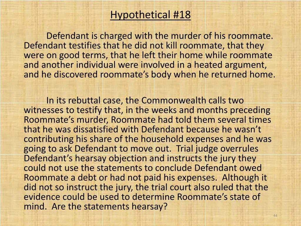 hypothetical 18