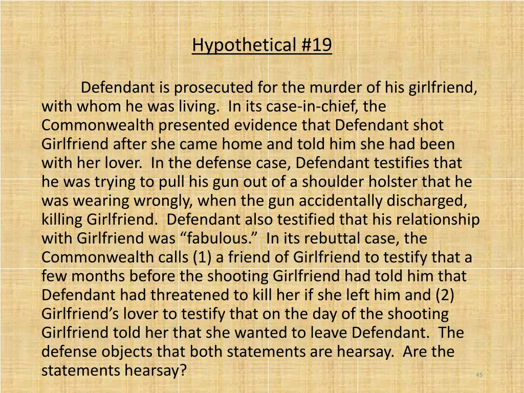 hypothetical 19