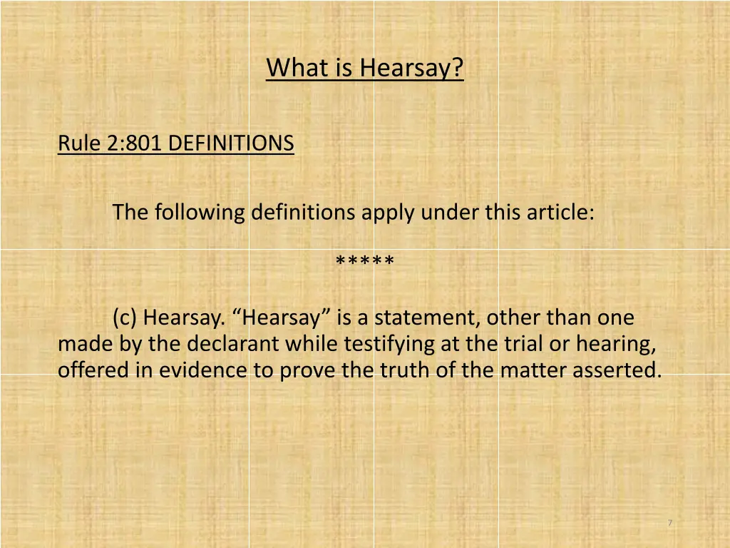 what is hearsay