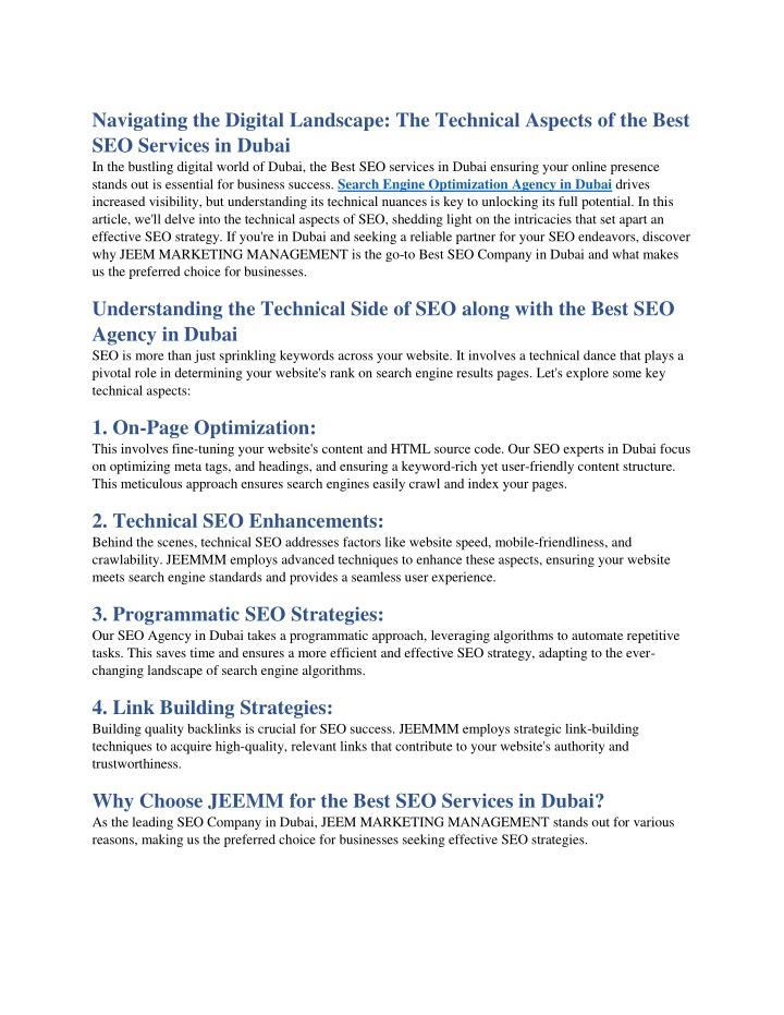 navigating the digital landscape the technical