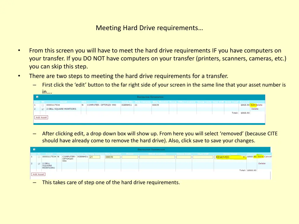 meeting hard drive requirements