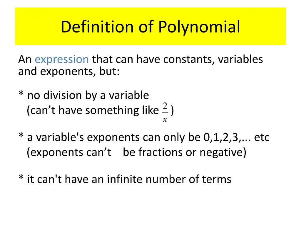 definition of polynomial