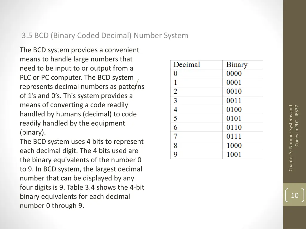 3 5 bcd binary coded decimal number system