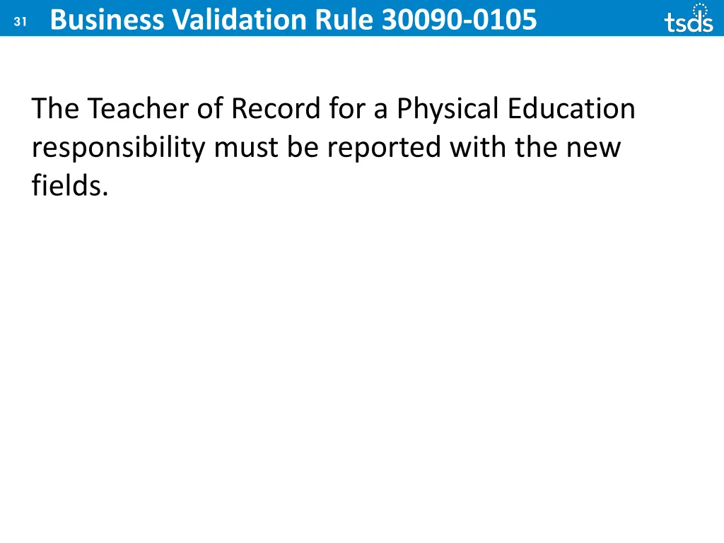 31 business validation rule 30090 0105