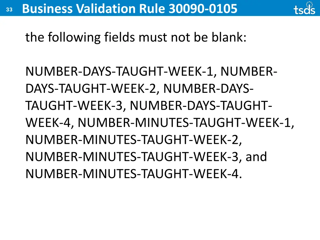 33 business validation rule 30090 0105