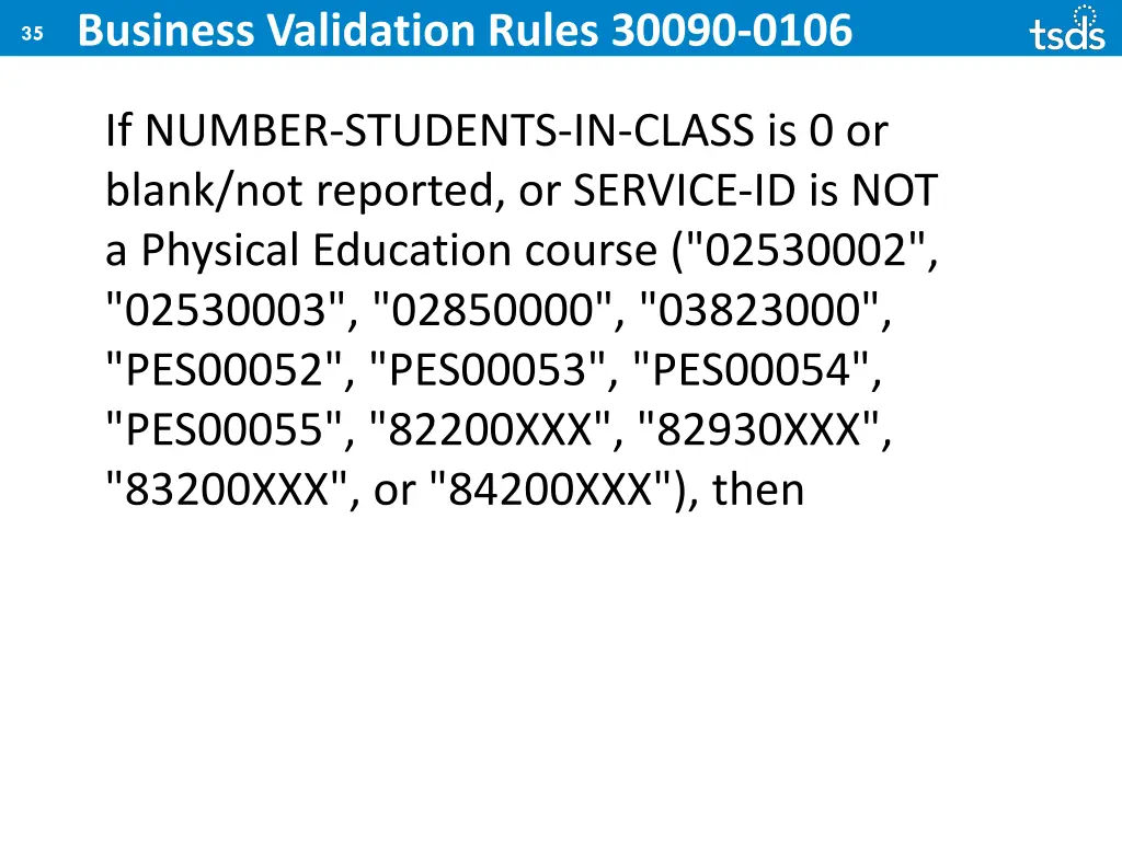 35 business validation rules 30090 0106