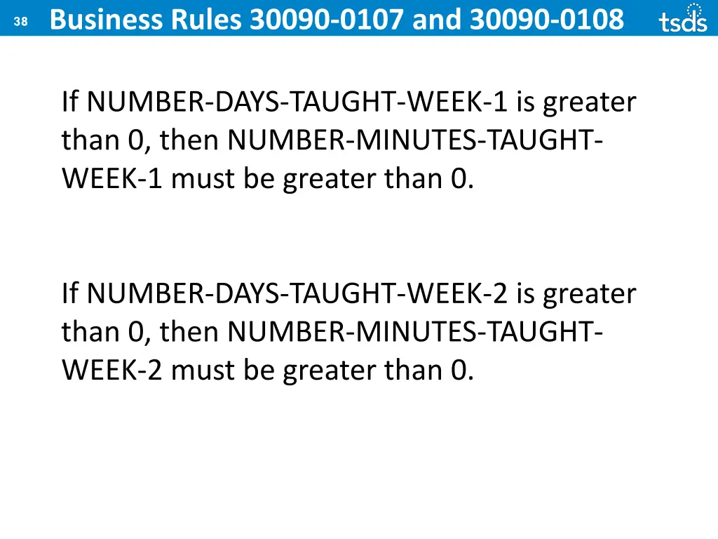 38 business rules 30090 0107 and 30090 0108