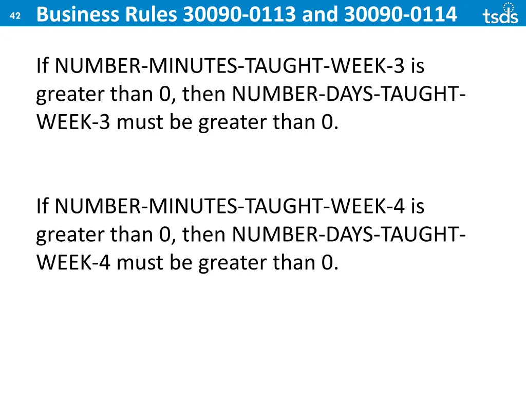 42 business rules 30090 0113 and 30090 0114