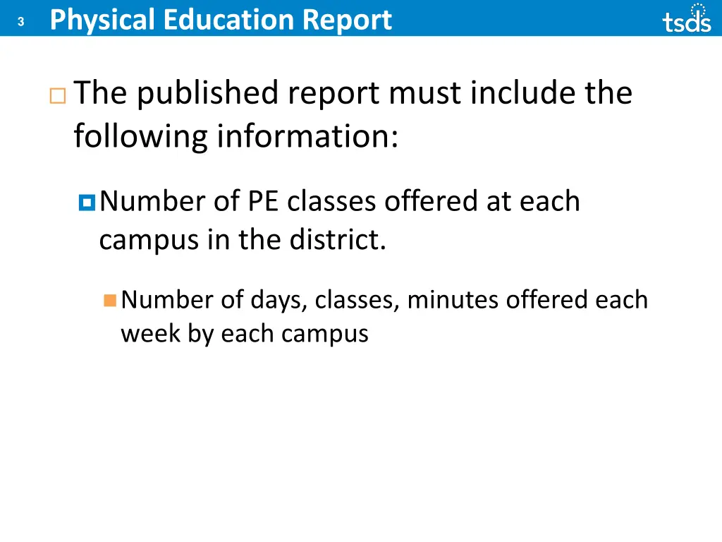 physical education report