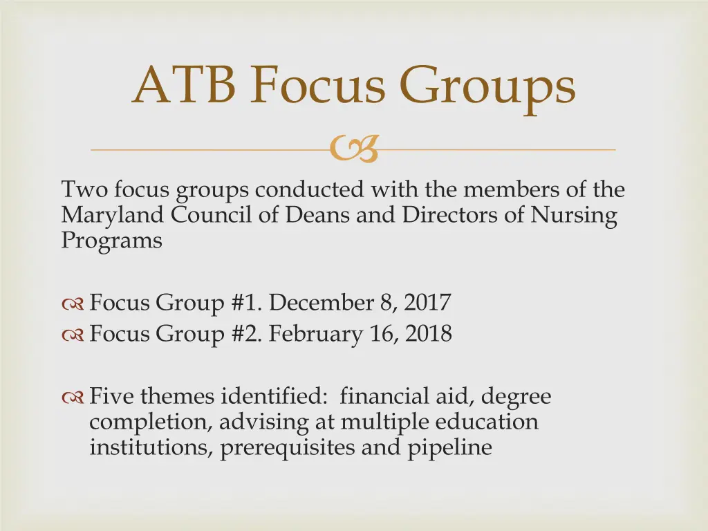 atb focus groups