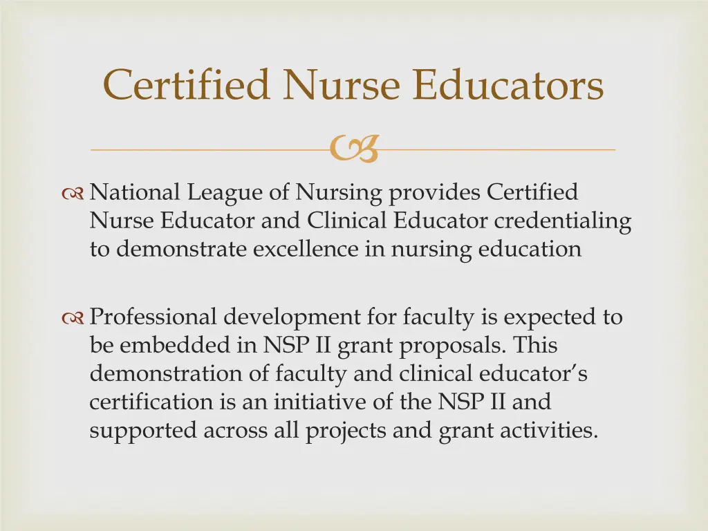 certified nurse educators