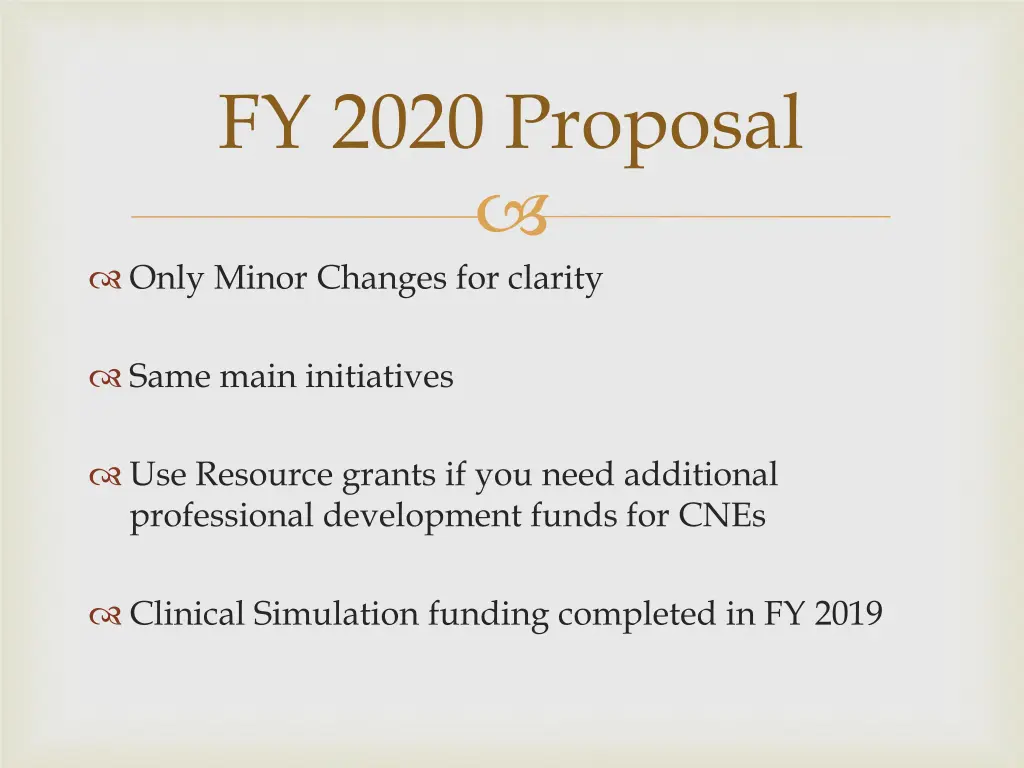 fy 2020 proposal