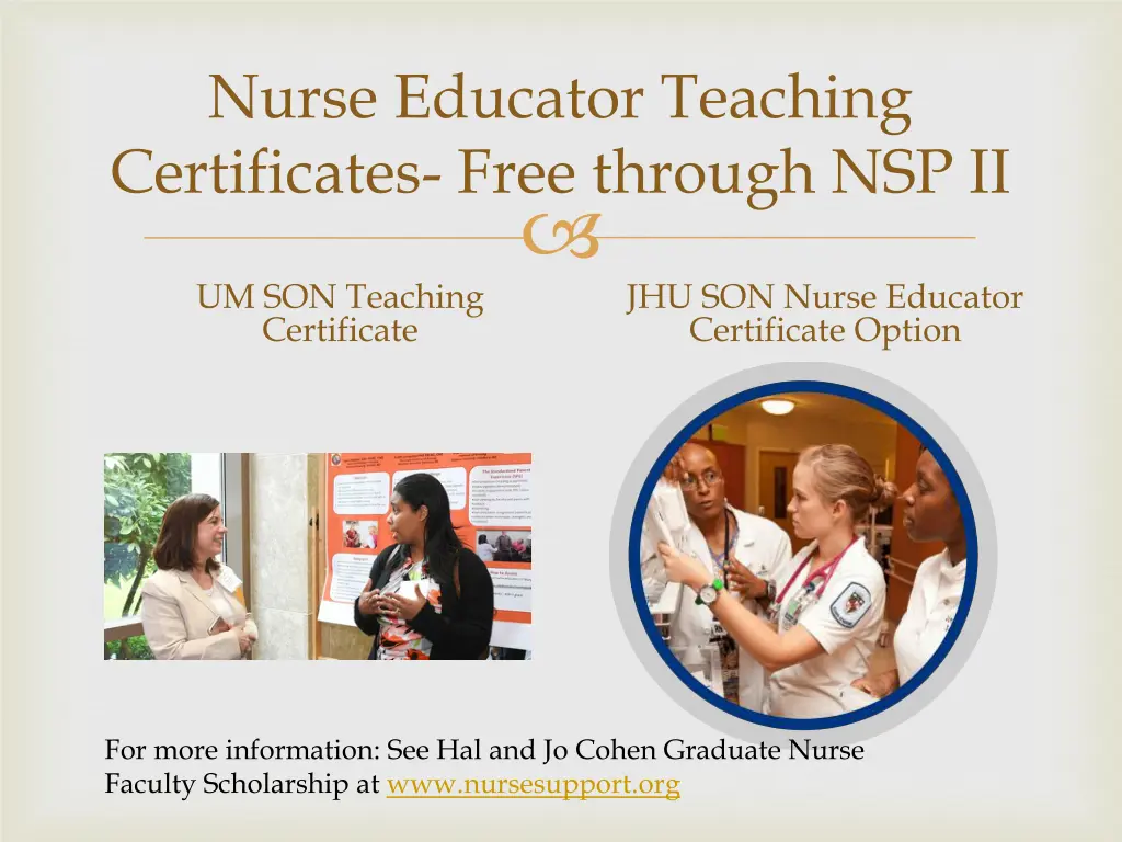 nurse educator teaching certificates free through