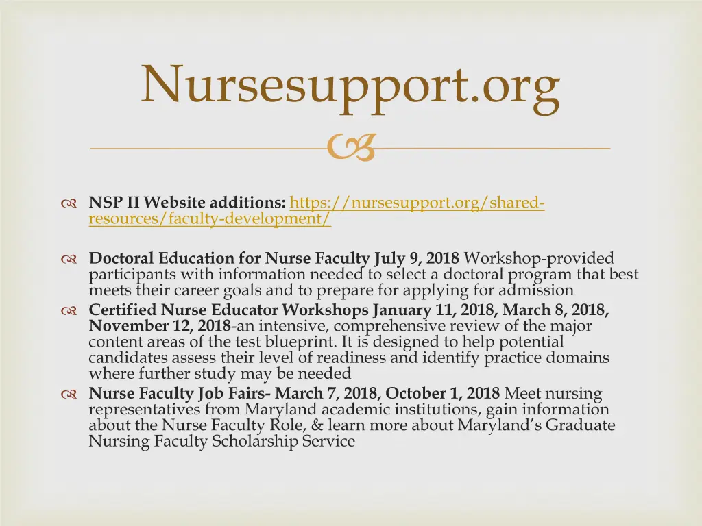 nursesupport org