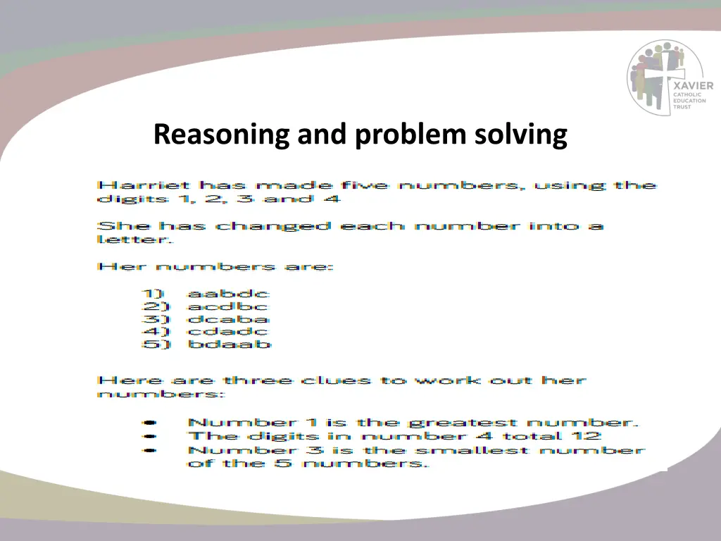 reasoning and problem solving