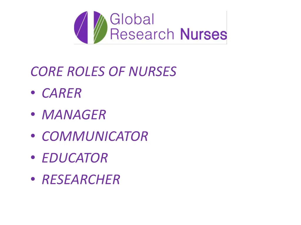 core roles of nurses carer manager communicator