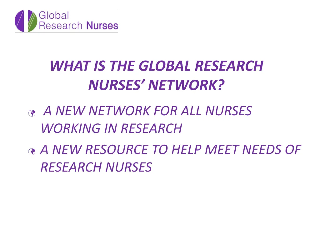 what is the global research nurses network