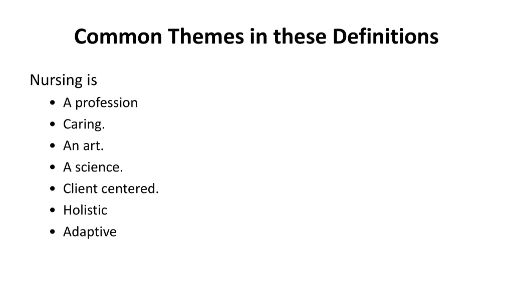 common themes in these definitions