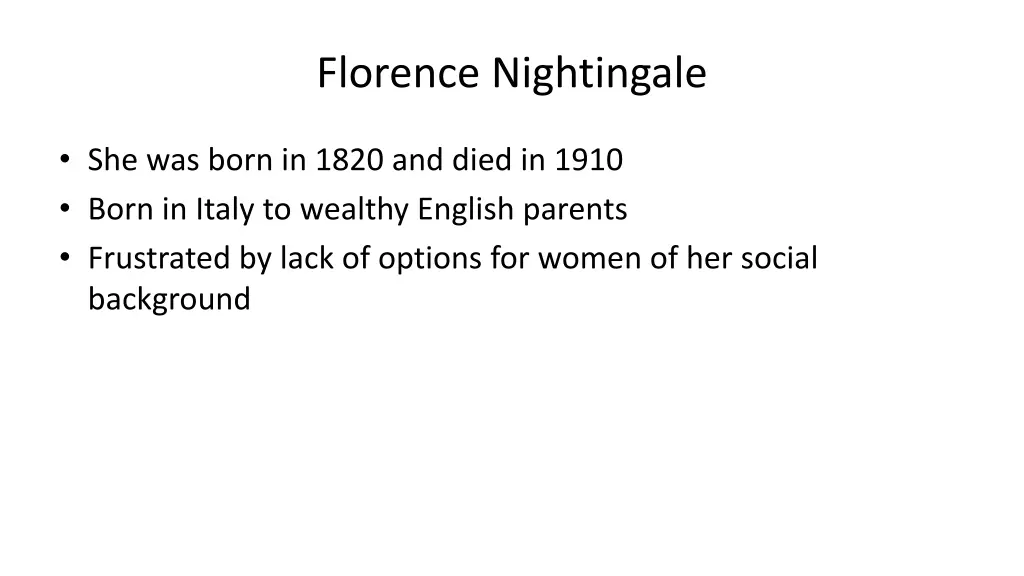 florence nightingale