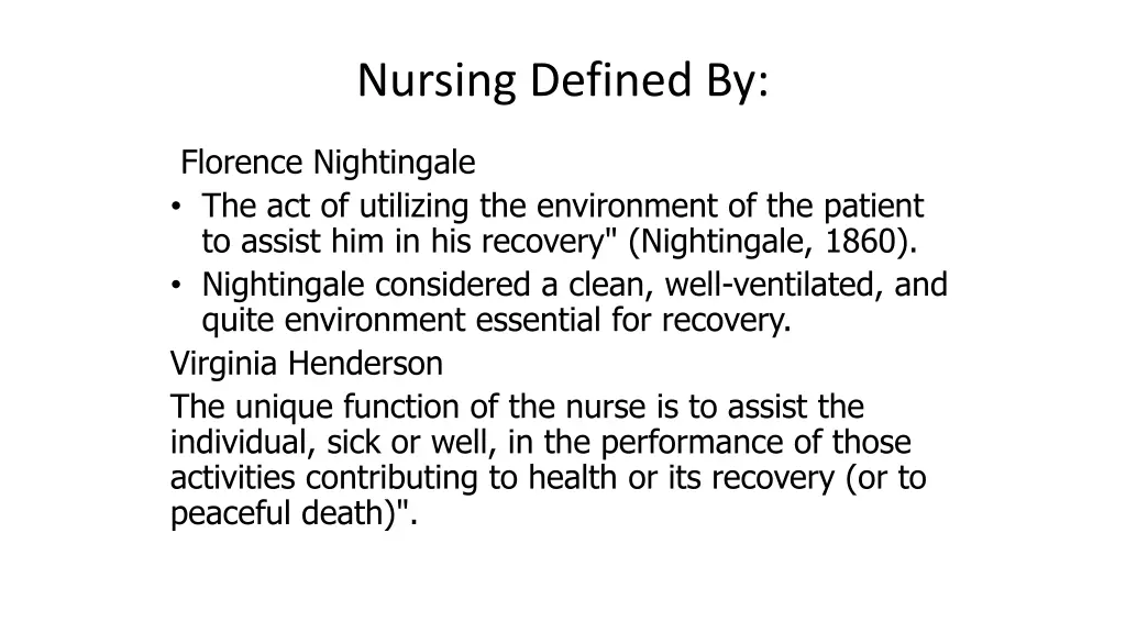 nursing defined by