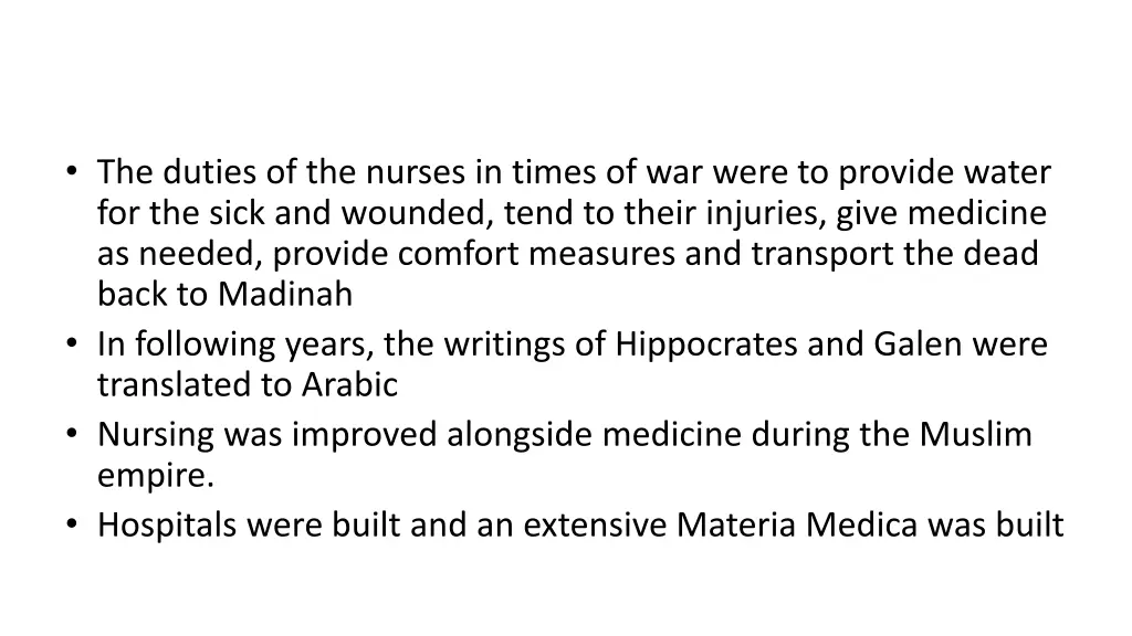 the duties of the nurses in times of war were