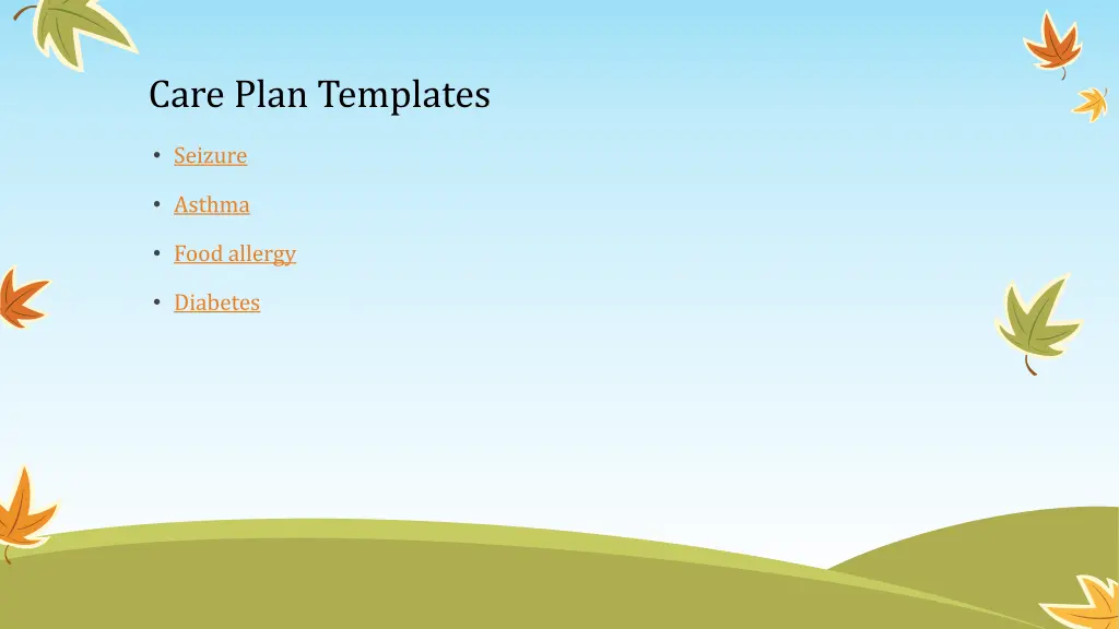 care plan templates