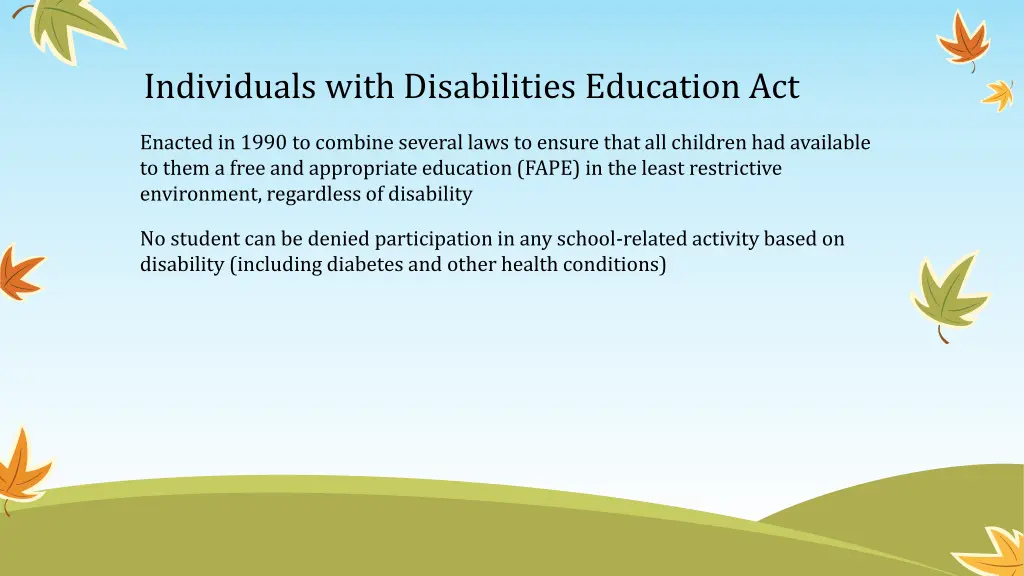 individuals with disabilities education act