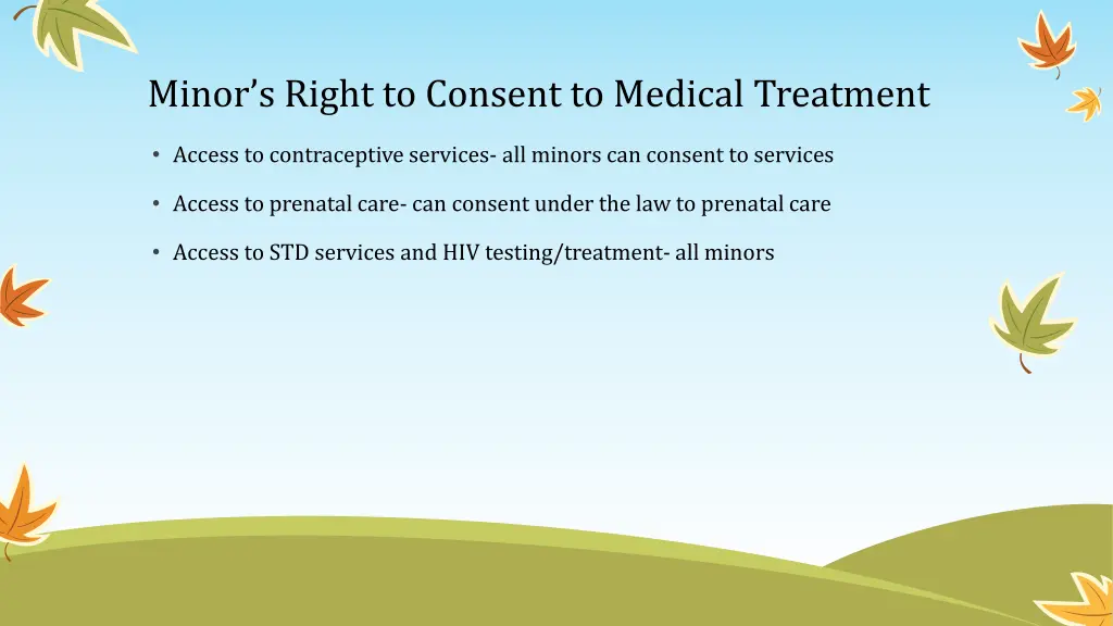 minor s right to consent to medical treatment