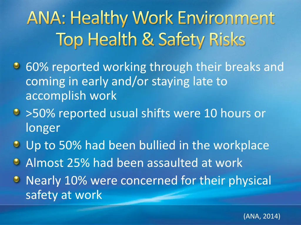 ana healthy work environment top health safety 1