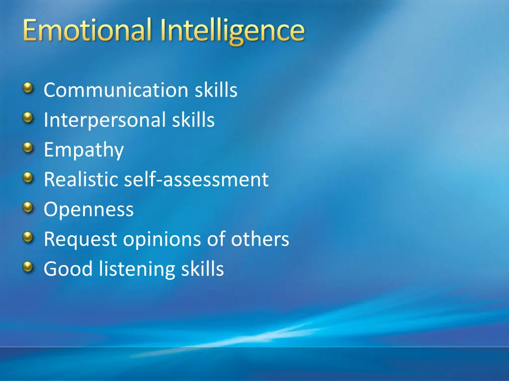 emotional intelligence