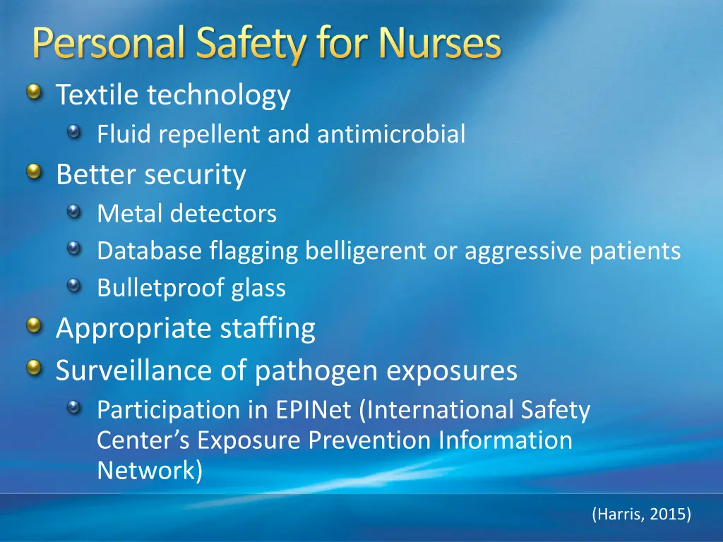 personal safety for nurses textile technology