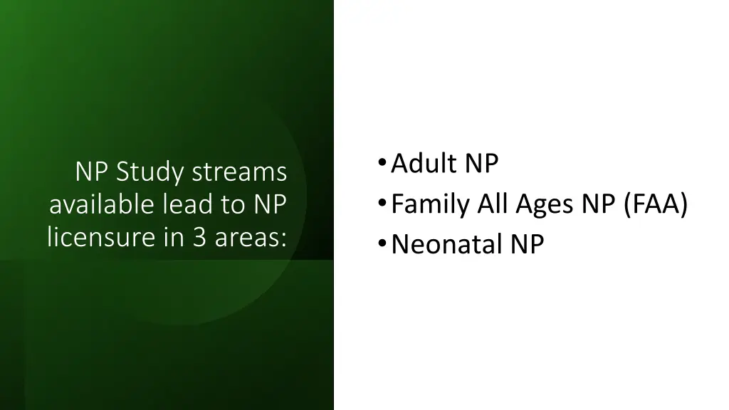 adult np family all ages np faa neonatal np