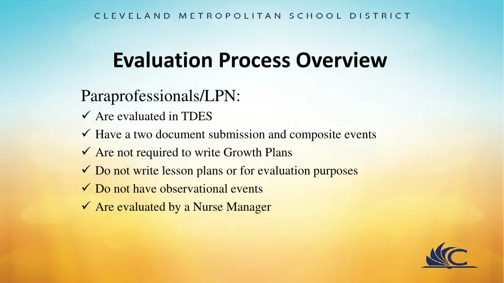 evaluation process overview