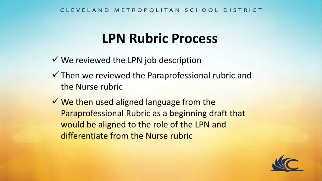 lpn rubric process